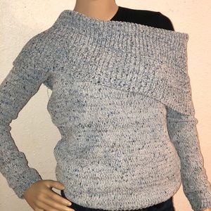 LC Lauren Conrad Chenille Off Shoulder Sweater Sm